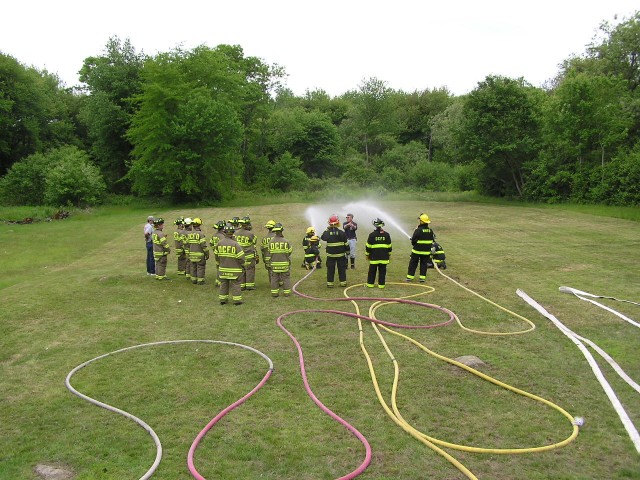 Hydraulics training with members of the Misquamicut Fire Department in June '04.